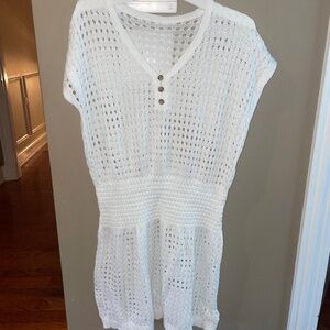 Cutout Crochet Cover-Up Dress